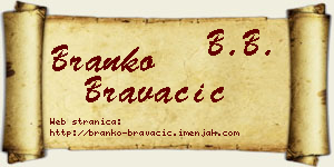 Branko Bravačić vizit kartica
